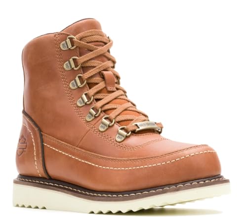 Harley-Davidson Women's Juno Lace Ride Motorcycle Boots D87316 (Brown, 7.5)