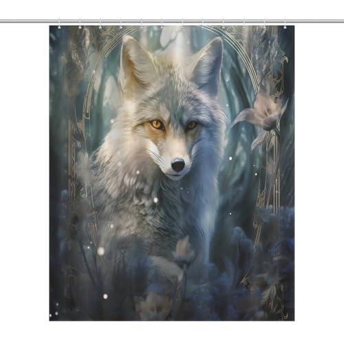 Rideau de douche renard imperméable anti-moisissure grand format 152x183cm - 7