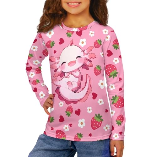 Image of Kids Long Sleeve Shirts for Girls 3-16 Year Old Cute Clothes for Teen Girls Casual Workout Tops