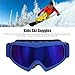 JEOZBM Kids Ski Goggles, HD Coating Lens Snow Snowboard Goggles, Windproof Over Glasses Snow Ski Climbing Glasses for Skiing Riding(20cm-Blue)