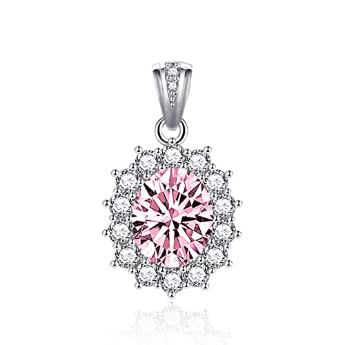 Collier en argent 925 et pendentif ovale en Zircon pour un cadeau d'anniversaire mémorable