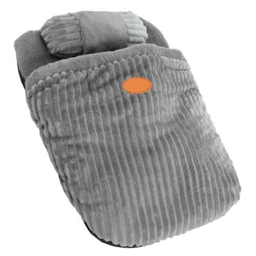 TOBBOMEY Kuscheliger Katzen Schlafsack aus Warmem Plüsch mit Weichem Futter Gepolstert für Winter Gemütliches Katzennest und Schlafhöhle für...