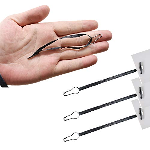 4.5" 500Pcs Hang Tag Fasteners Silks And Satin Strings Safety Pin And Barb Easy And Fast To Attach (Black) #TOP3
