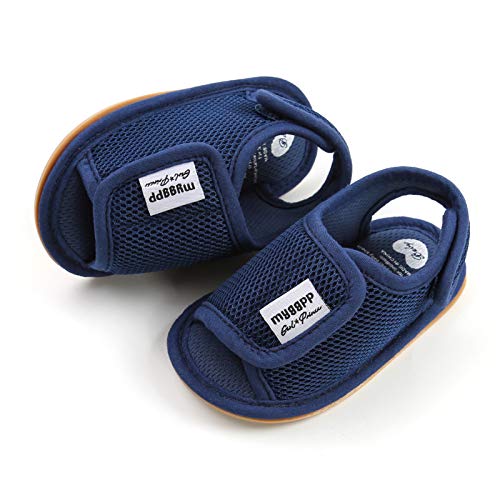 Image of RVROVIC Baby Boys Girls Sandals Premium Infant Summer Outdoor Shoes PU Lightweight Soft Anti-Slip Sole Toddler Prewalker
