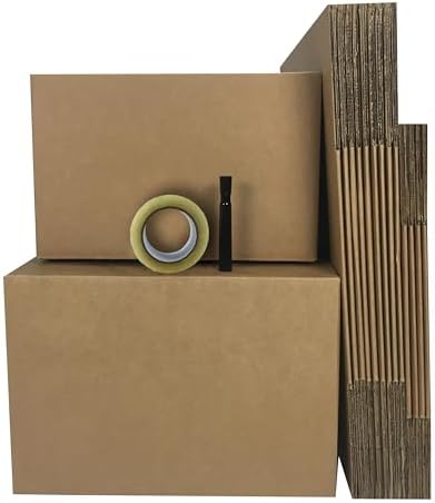 UBMOVE Economy Moving Kit #1, 1-2 Bedroom Kit, Apartment Moving Kit, Moving Supplies Kit, For Small Spaces, Small & Medium Boxes, Packing Tape & 1 Marker