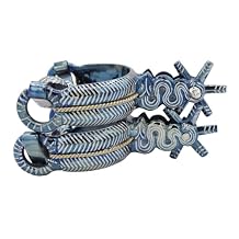 Espuelas Azul Mill Rayas Snake Spur Mexican Charro