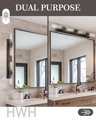 Image of HWH Farmhouse Wall Sconces Set of Two, 4-Light, 40-Inch, 5HY104B-4W-2PK ORB