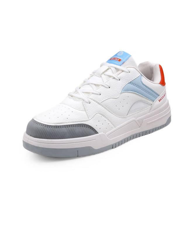 Image of Bacca Bucci Matrix Men's Low-Top Court Sneakers | Lace-Up Casual Streetwear Shoes with Textured Toe Guard