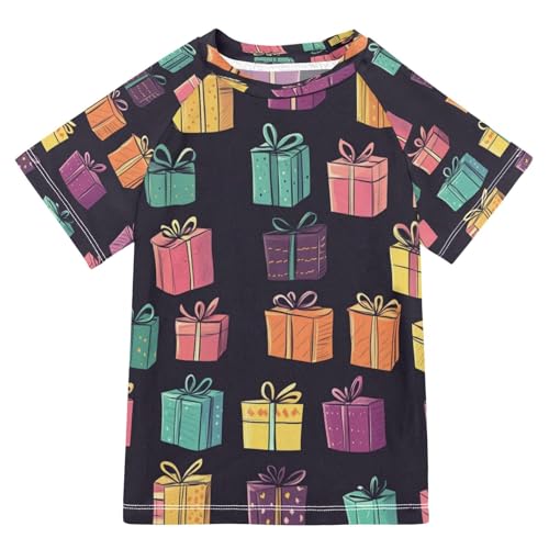 Kids Swimsuit Colorful Friendship Festival Sunscreen T-Shirts Swimwear Sets UPF 50+