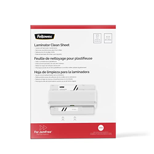 Fellowes Laminator Cleaning Sheets, 10 Pack, 8.5 X 11 In #TOP7