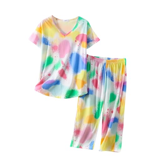 BERDITH Soft Feel Women's Pyjama Sets Plus Size Pyjamas for Women Cotton Blend Comfort Womens Pjs Nightwear Ladies Pajamas for Women UK size 28-30 Multicolor
