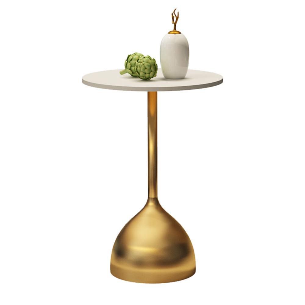 Table basse marbre blanc nordique 60cm en matériau premium salon