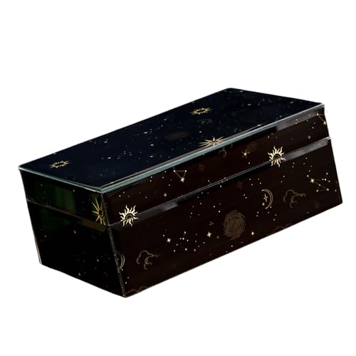 TERNCOEW Versatile Jewelry Storage Box Stylish Glass Jewelry Container Strorage Box For Rings And Necklaces Collection