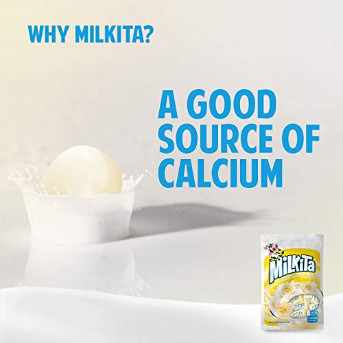 Milkita Creamy Shake Candy Bag, Gluten Free Chewy Candies With Calcium & Real Milk, Zero Trans Fat, Low-Sugar, Banana Flavor, 30 Pcs #TOP4
