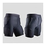  YXYECEIPENO Schutzshorts Hüftgepolsterte Shorts Snowboard, Langlaufmotorrad Weich, Bequem Und Leicht Integriert. Unisex-Stoßschutzausrüstung (M-2XL) (Color : Black, Size : Large)