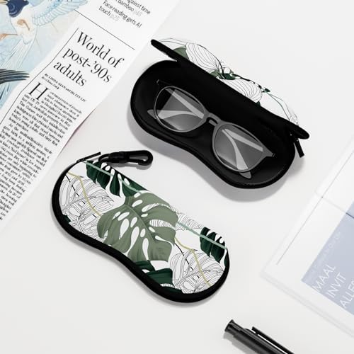 Image of Sunglasses Soft Case, Ultra Light Portable Neoprene Zipper Glasses Case for Men Women
