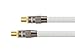 Produktbild PYTHONSeries PREMIUM TV Antennenkabel - IEC / Koax Stecker an Buchse, vergoldet - RG6 Koaxialkabel mit 4-fach Schirmung 120 dB / 75 Ohm  Vollmetallstecker, KUPFERLEITER, Nylongeflecht - weiß, 7,5 m