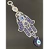Betterdecor Blue Evil Eye Hamsa Hand Wall Hanging for Home Office Car Decor-023