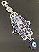 Betterdecor Blue Evil Eye Hamsa Hand Wall Hanging – Protection Amulet Talisman for Home Office Car Decor-023