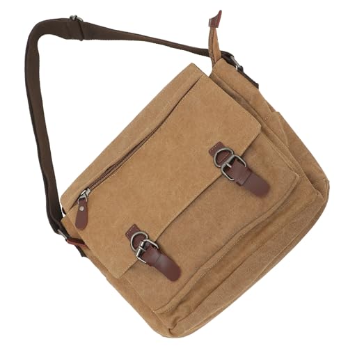 Bolso bandolera liviano de lona con gran capacidad para estudiantes y hombres activos