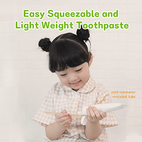 Dr.noah Kids Natural Fluoride Free Toothpaste | 3 Pack, 2.65 Oz. | Muscat (Grape) Lemon Flavor | Natural Formula, Dye Free, No Preservatives | Zero Waste Toothpaste | Squeezable Tube #TOP3