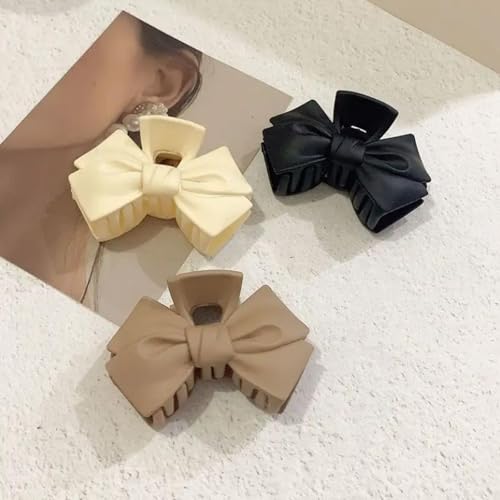 Set de 4 pinzas grandes de resina con diseño de lazo miniatura 6