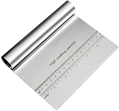 Stainless Steel Multipurpose Pastry Scraper used as a Pastry Cutter, Dough Knife, Pizza Dough Scraper, Bread Dough Cutter