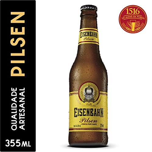 Cerveja Eisenbahn Pilsen Puro Malte Long Neck 355ml - 12 unid.