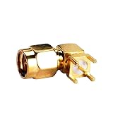 5 pcs SMA Male Plug PCB Thru Hole Plug Right Angle PCB Mount Connector