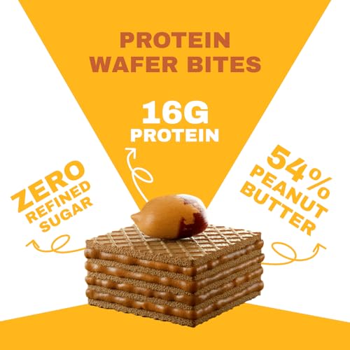 Image of BRB Shortcuts - Protein Wafer Bites | Classic Flavour | 16g Protein | Filled With Natural Peanut Butter | Zero Refined Sugar, No Palm Oil, Healthy Snack | 2 x 100g Box (Pack of 2)