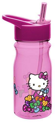 Zak Designs Sanrio 16 oz. Water Bottle with Straw, Hello Kitty