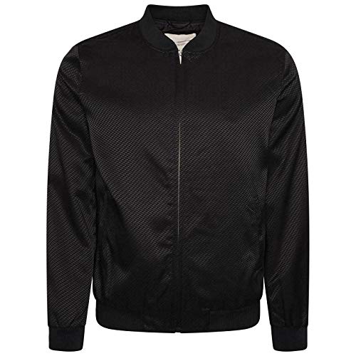 Blouson bomber noir taille M : veste mi-saison classique et polyvalente pour homme