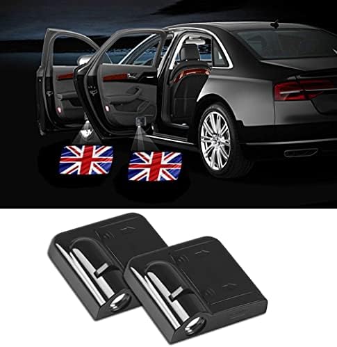 2x Custom Logo Wireless Projector Car Door Step Courtesy Welcome Lights Puddle Ghost Shadow LED Lights - Accept Custom Logo