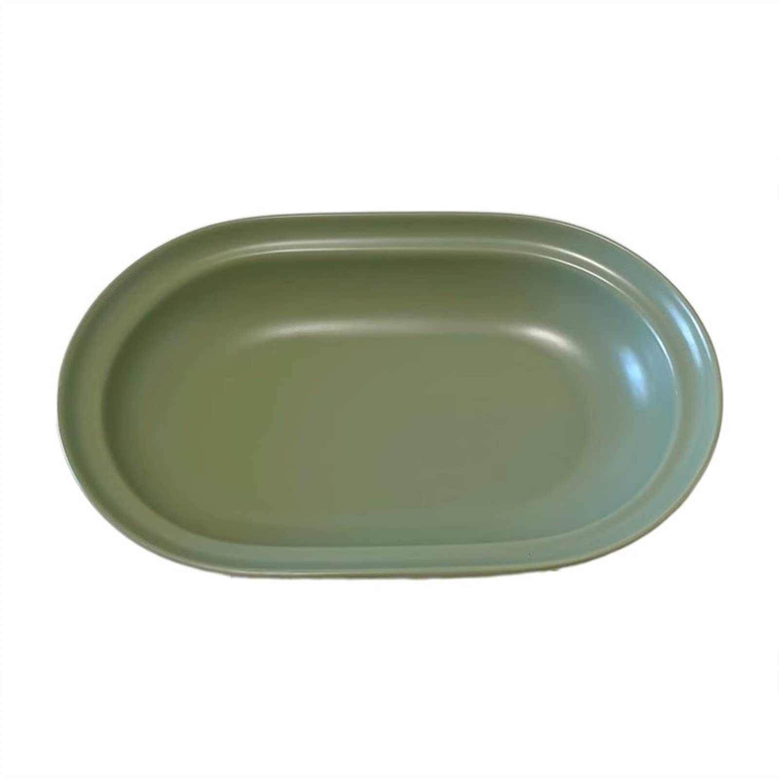 Assiette en céramique ovale profonde pour éviter les débordements de sauce