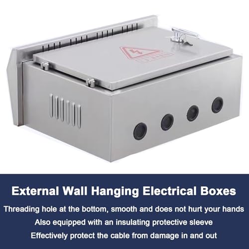 Carcasa de pared impermeable con placa de montaje para exterior 6
