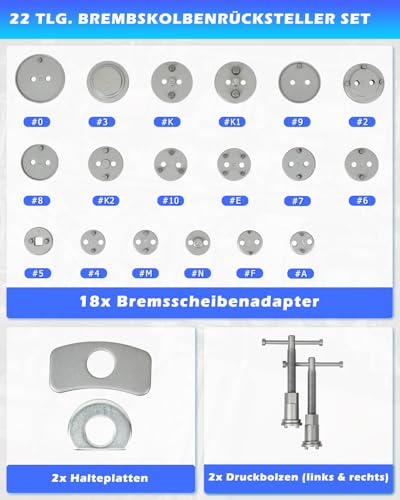 DAYUAN 22 TLG. Universal Bremskolbenrücksteller Set Bremssattel Kolben Wind Zurück Tool Kit Bremse Instandsetzung Werkzeug Bremskolben