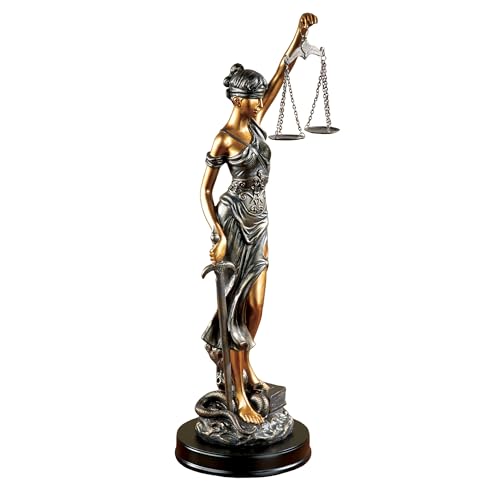 Estatua de mesa Themis Justicia Ciega en Bronce miniatura 1