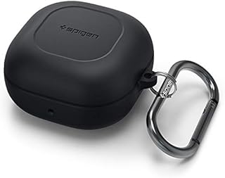 Spigen Silicone Fit Case Compatible with Galaxy Buds 2 Pro / Galaxy Buds 2 / Galaxy Buds Pro / Galaxy Buds Live - Black