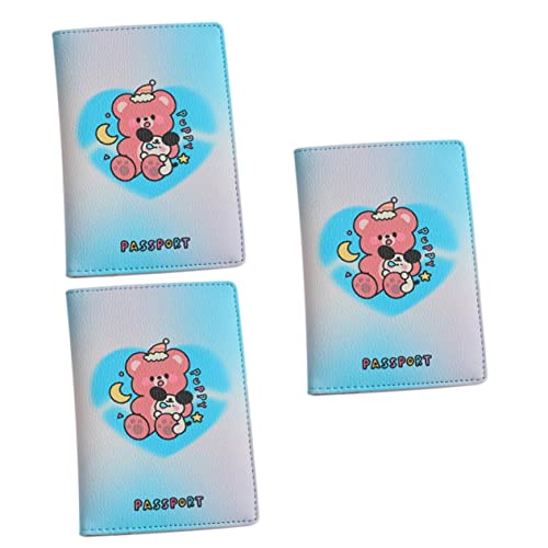 3pezzi Portadocumenti Per Passaporti Leggero e Resistente Organizer Multi-cartelle Per Viaggi Design Fantastico e Delicato Per Studenti e Viaggiatori