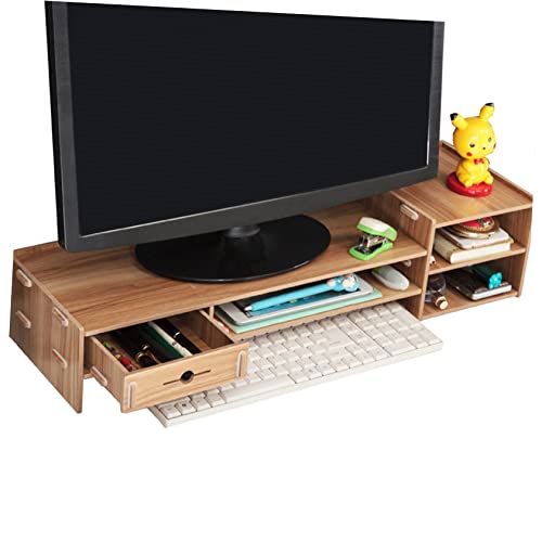 Mini pantalla estante de escritorio de madera con diseño compacto OSALADI 7