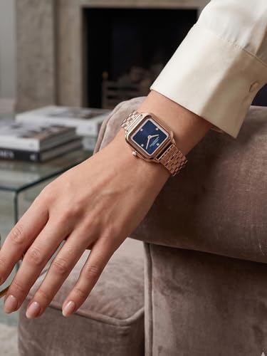 Image of French Connection Bijou Carre | Analog Display | Blue Sunray Dial | Stainless Steel Strap | Watch for Women - FCN0217URGM