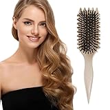 【Bürste für lockiges Haar】Darüber hinaus verfügt die Bürste über eine spezielle Form, die auch als ideales Werkzeug zum Erstellen perfekt gerader, getrennter Linien in Ihrem Haar dient. Sanfte Borsten verhindern Brüche und Schäden bei allen Haartypen und Lockenmustern.