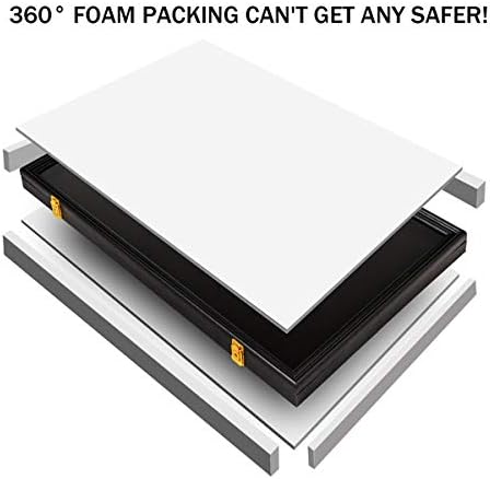 Jersey Display Frame Case Large Shadow Box Lockable with UV Protection Acrylic Hanger and Wall Mount Option for Baseball Basketball Football Soccer Hockey Sport Shirt