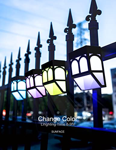 Sunface Solar Deck Lights, Led Outdoor Garden Decorative Wall Mount Fence Post Lighting, 6 Packs #TOP1