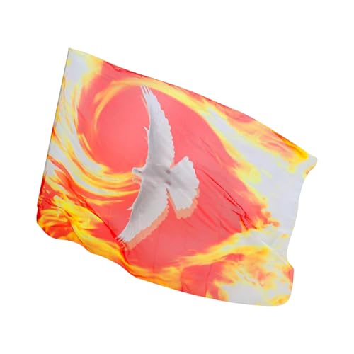 Qiwieod Bandiere di Adorazione per Danza in Chiesa - Bandiera per Preghiera con Asta Flessibile | Bandiera Quadrata Per Eventi Cristiani Ragazze Principianti Riunioni Preghiera Concerti Esterni