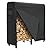 HYPATA 4 FT Firewood Rack Outdoor with Cover, Wood Racks Outdoor for Firewood, Outdoor Firewood Rack w/600d Fabric Waterproof Cover, 350 LBS Weight Capacity, Outdoor Indoor Use