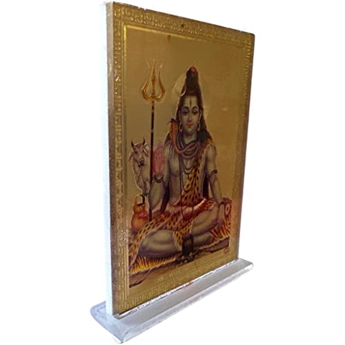 Image of Gold Plated ShivJi in Cabinet Showpieces,ShivJi for Car Dashboard,Home,Temple & Office�