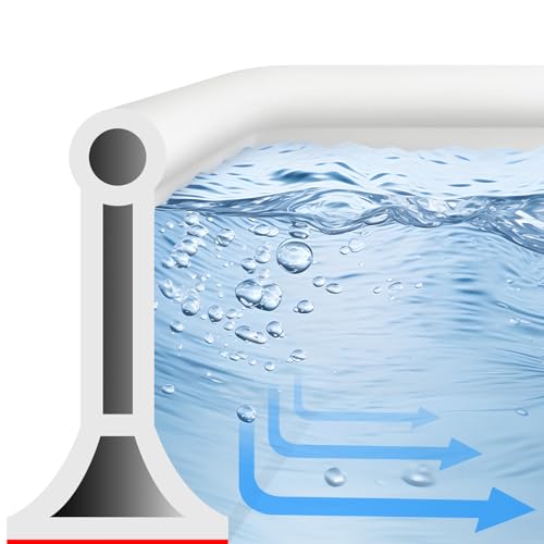 Fentar Barrera de Agua Para Ducha, 2m Goma Mampara Flexible Contra el Moho, Vierteaguas Mampara, Perfil Silicona, Para Baño Fregadero de Suelo Bañera