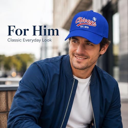 Image of Classic Vintage Embroidered Fashionable Baseball Cap for Men Women Teenager Cap City Hat Adjustable with Gift Box