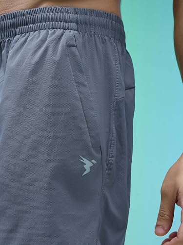 Image of TECHNOSPORT Men's Solid Woven Slim Fit Shorts for Running, Sports & Gym Workout with 2 Way Stretch